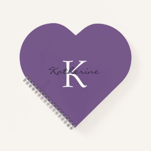 Carnet Cute Lavande Purple Coeur Personnalisé Formé