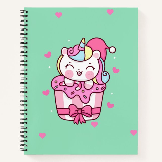 Carnet Cute licorne magique (Devant)