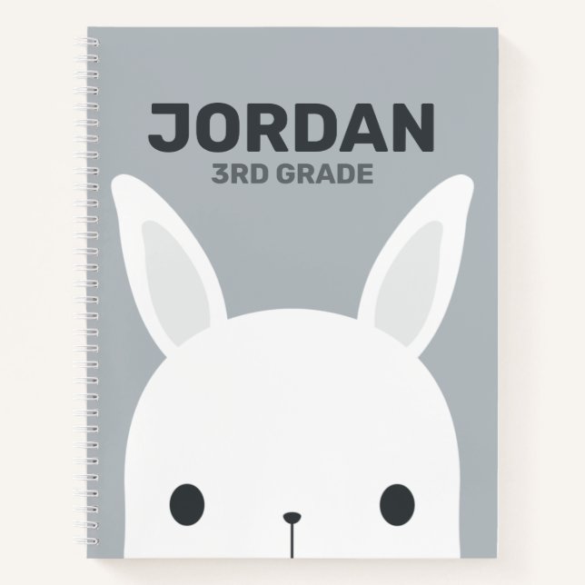 Carnet Cute Little Bunny Rabbit with Personalized (Devant)