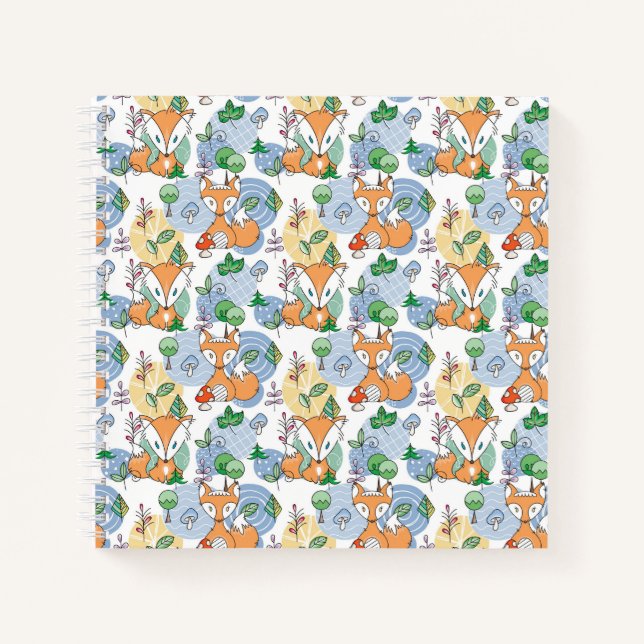 Carnet Cute Little Fox Motif (Devant)