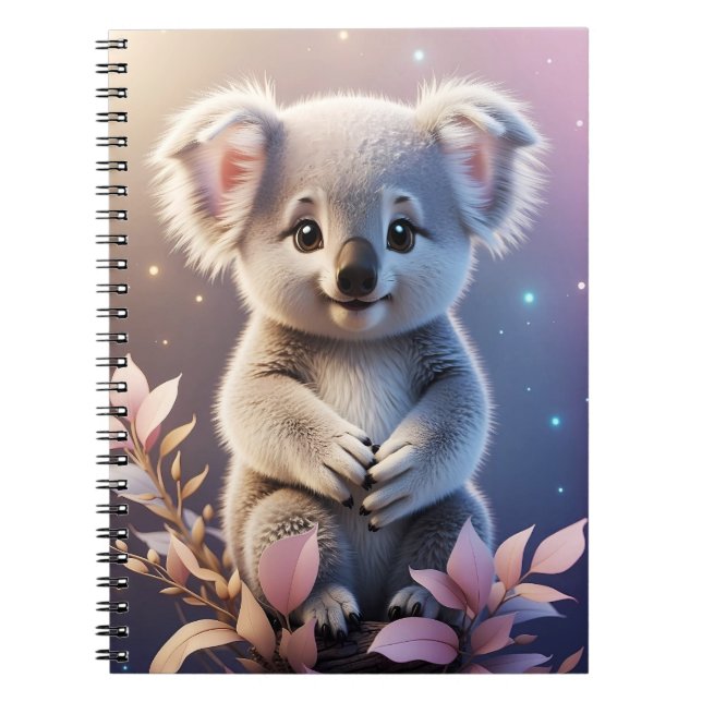 Carnet Cute Little Koala Imaginaire Dreamy Gradient (Devant)
