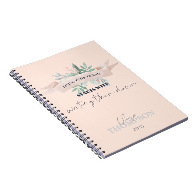 Carnet Cute Living Your Dream Citer Souvenirs Keepsaké (Côté Droit)