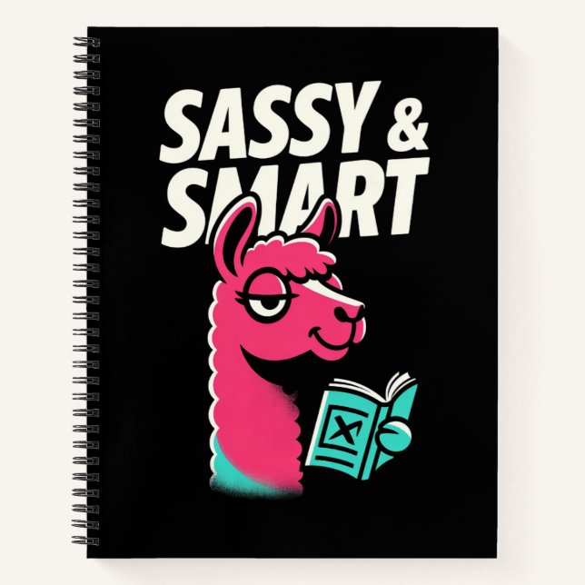 Carnet Cute Llama Reading Book (Devant)