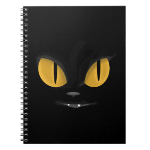 Carnet Cute Mischievous Chat Noir avec les doigts