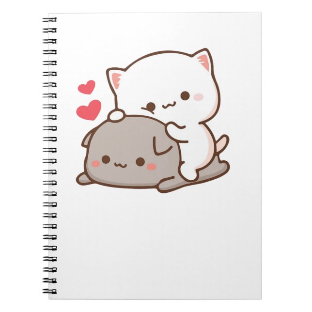 Carnet Cute Mochi Peach Cat (Devant)