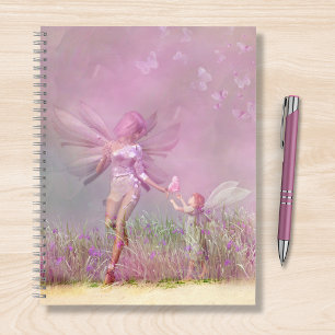 Carnet Cute Moderne Fées Papillons Rose Girls