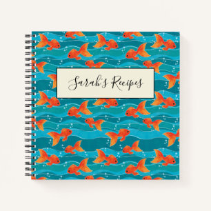 Carnet Cute Motif de natation Goldfish & Water