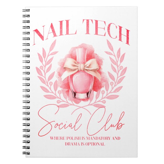Carnet Cute Nail tech Coquette Nail Polonais Social Club (Devant)