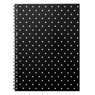 Carnet Cute noir blanc pois motif élégant chic