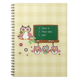 Carnet Cute Owls Professeur Appréciation Cadeau