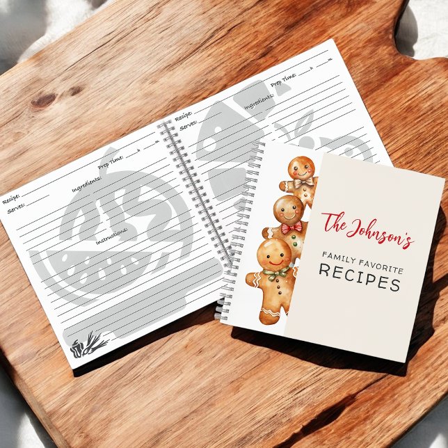 Carnet Cute pain d'épices Cookies Famille Recettes favori (Créateur téléchargé)