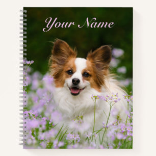 Carnet Cute Papillon Espagnol Tête Amoureux de les chien