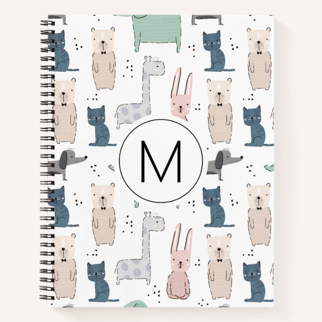 Carnet Cute Pastel Baby Motif animal (Devant)