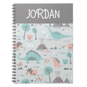 Carnet Cute Pastel Dinosaur Motif
