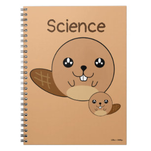 Carnet Cute Personalisé Beaver Animal Kawaii école
