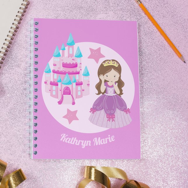 Carnet Cute Personnalisée Rose Princess Castle Fairy Tale (Créateur téléchargé)