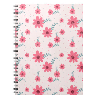 Carnet Cute Pink Floral Pattern | Daisy Flower Aesthetic