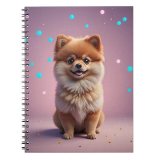 Carnet Cute Pomeranian spiral