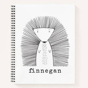 Carnet Cute Porcupine Ligne Simple Dessin Personnalisé