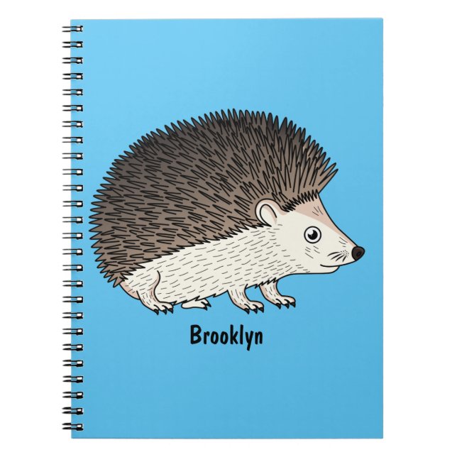 Carnet Cute prickly hedgehog cartoon (Devant)