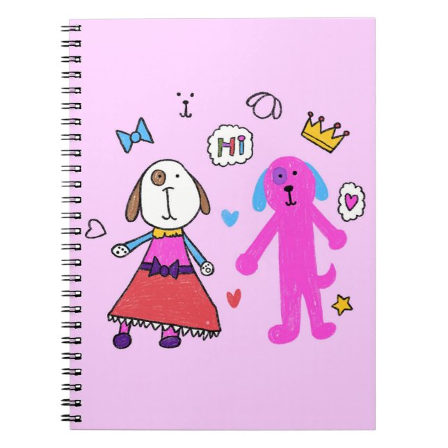 Carnet Cute Puppy Pink Spiral Photo Notebook (Devant)