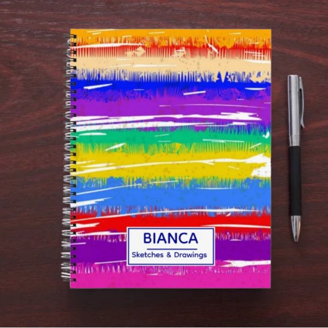 Carnet Cute rainbow stripes colorful (Créateur téléchargé)