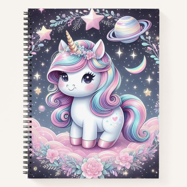 Carnet Cute Rainbow Unicorn (Devant)