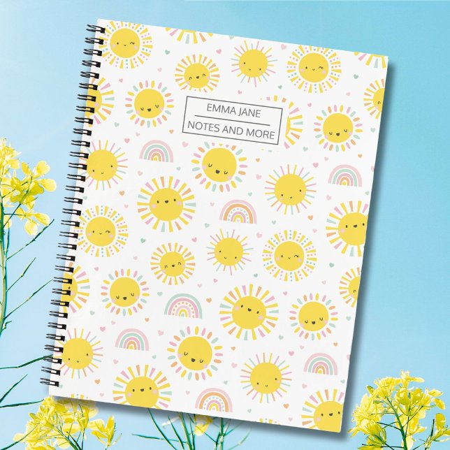 Carnet Cute Rainbows, soleil et coeur pastel (Créateur téléchargé)