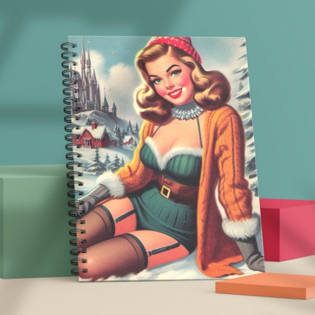 Carnet Cute Retro Winter Pin-up (Créateur téléchargé)