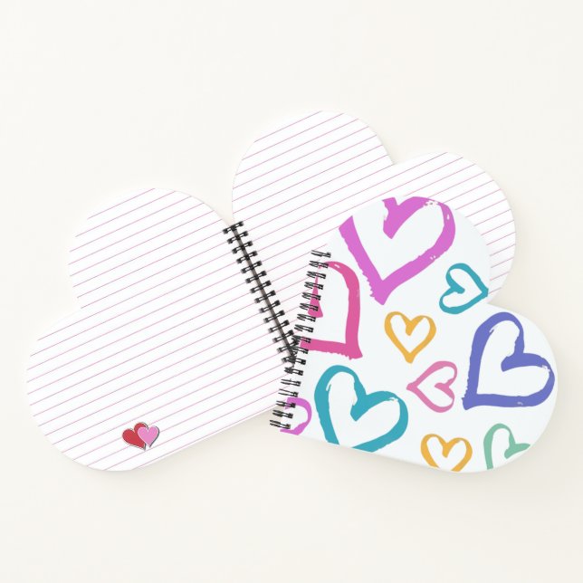 Carnet Cute Romantic Pastel Hearts (Intérieur)