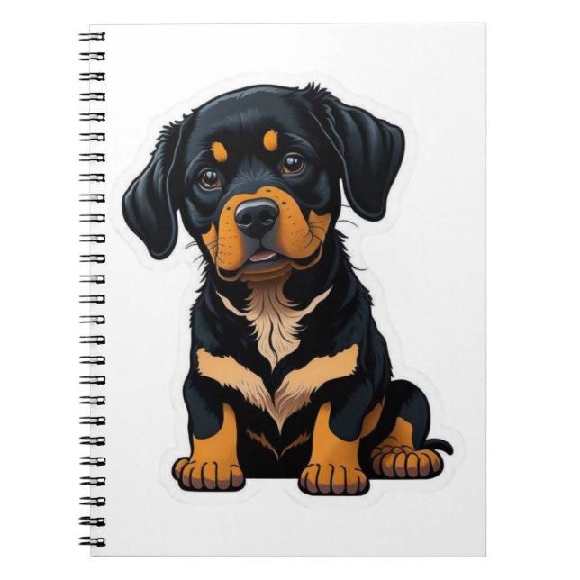Carnet Cute Rottweiler - Cadeaux pour les propriétaires d (Devant)