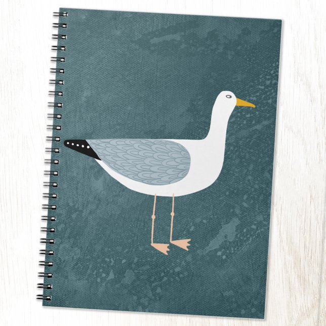 Carnet Cute Seagull Nautique (Fun seagull coastal bird notebook)