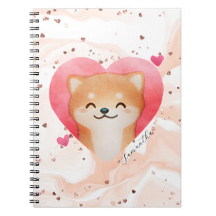 Carnet Cute Shiba Inu in a Heart