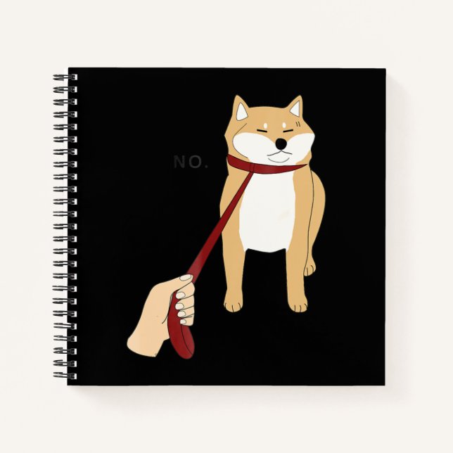 Carnet Cute shiba inu | Nope chien drôle design (Devant)
