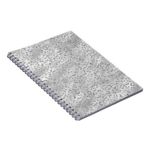 Carnet Cute Silver Cheetah Leopard Motif d'impression