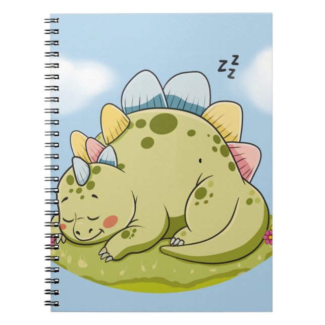 Carnet Cute Sleeping Baby Dinosaur Notebook (Devant)