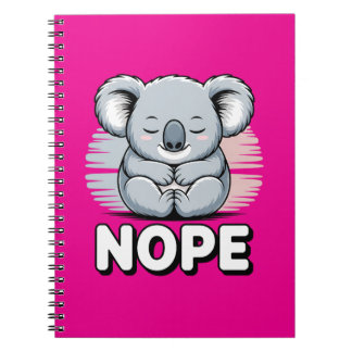 Carnet Cute Sleeping Koala “Nope” Funny Cartoon