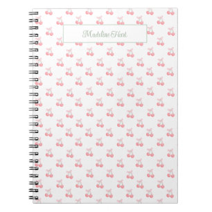 Carnet Cute Tendance Cerises Personnalisées