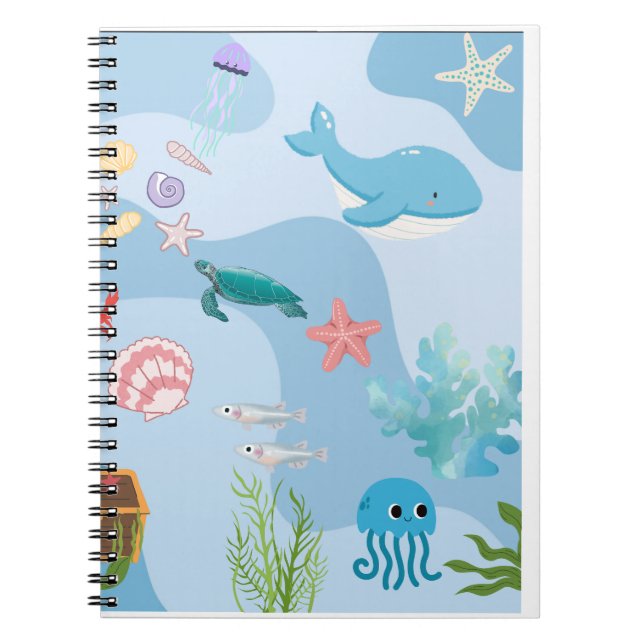Carnet Cute Under the Sea Friends-under-water thème (Devant)