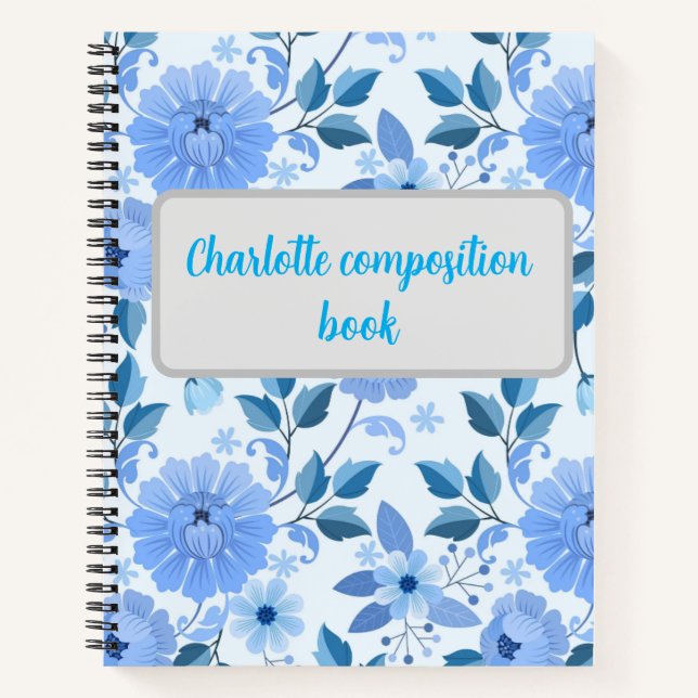 Carnet Cute vintage floral notebook  (Devant)