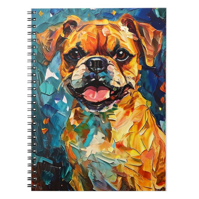 Carnet Cute Whimser Boxer Puppy (Devant)