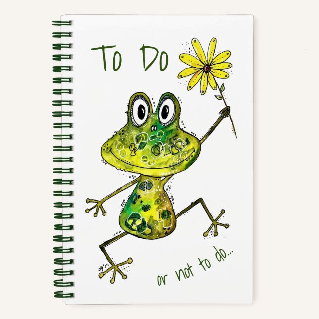 Carnet Cute Whimsical Happy Frog (Recto)