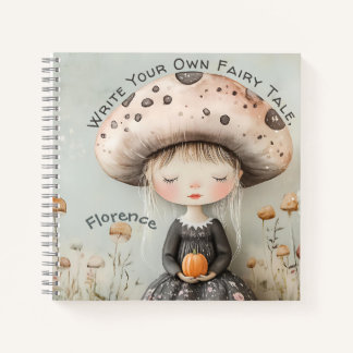 Carnet Cute Whimsical Mushroom Fairy Magic Personnalisé