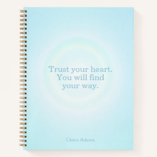 Carnet Cyan Blue Aura Message Notebook