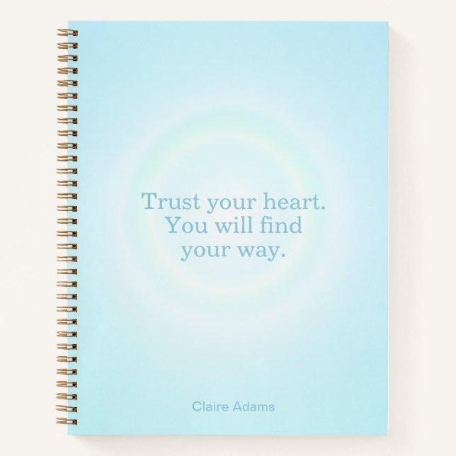 Carnet Cyan Blue Aura Message Notebook (Devant)