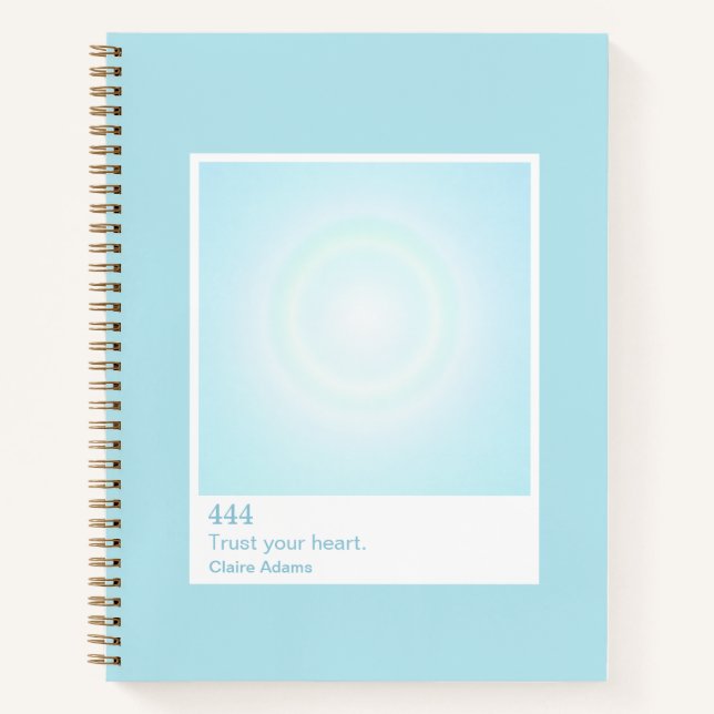 Carnet Cyan Blue Aura Swatch Angel Number Notebook (Devant)
