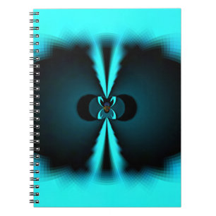 Carnet Cyan et Black Abstrait Art Print