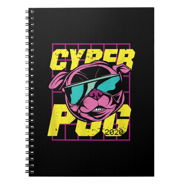 Carnet Cyber Carlin 2021 Drôle conception de Carlin chien (Devant)