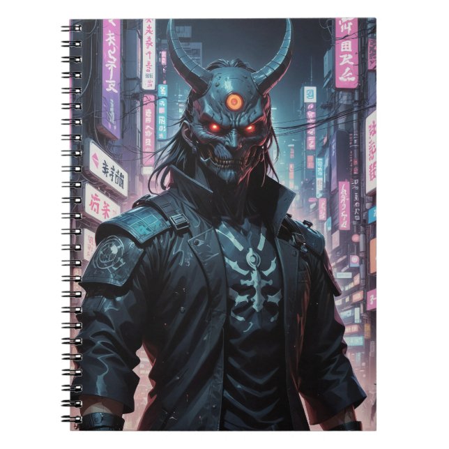 Carnet Cyberpunk Demon Samurai (Devant)
