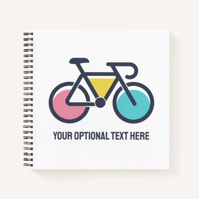 Carnet Cyclisme de texte personnalisé (Devant)